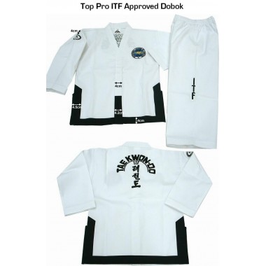 Champion ITF ribbed material uniform - sortbelter Champion ITF ribbed material uniform - sortbelter
